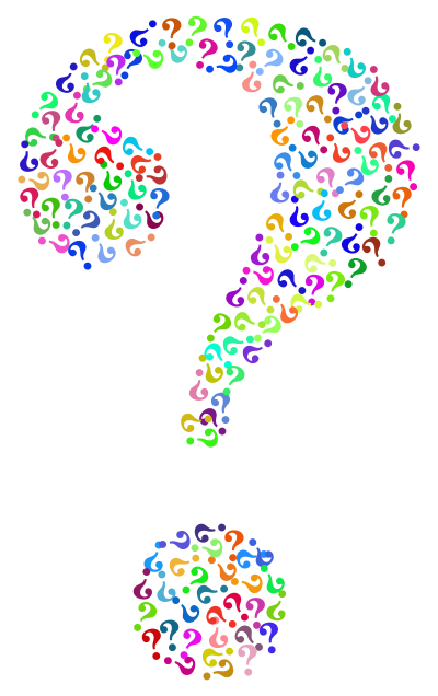 Prismatic Question Mark Fractal No Background clipart