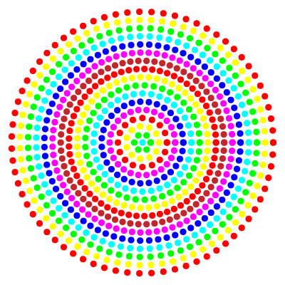 Prismatic Radial Dots clipart