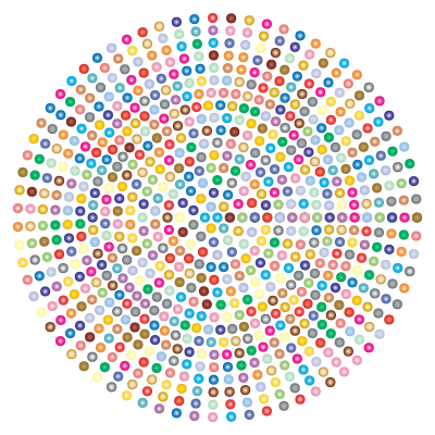 Prismatic Radial Dots 3 clipart