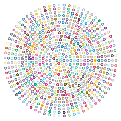 Prismatic Radial Dots 4 clipart