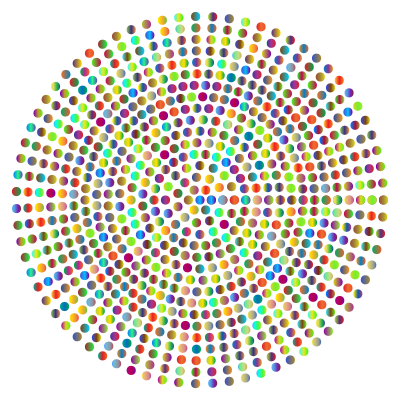 Prismatic Radial Dots 5 clipart
