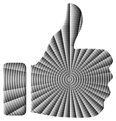 Prismatic Radial Thumbs Up 5 clipart