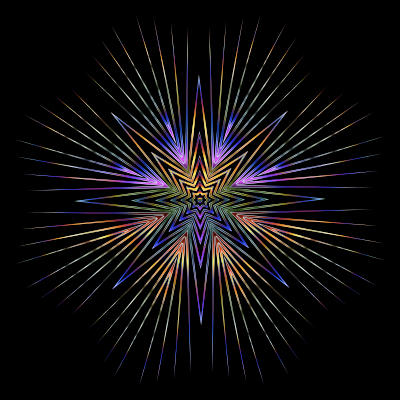 Prismatic Radioactive Star clipart