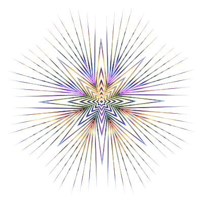 Prismatic Radioactive Star No Background clipart