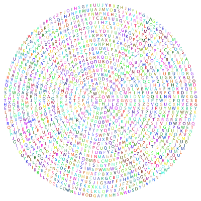 Prismatic Random Concentric Text No Background clipart