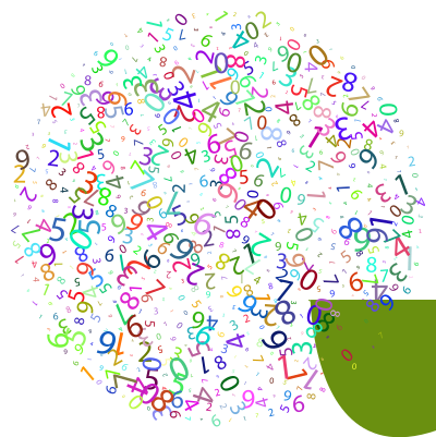 Prismatic Random Numbers Cloud clipart