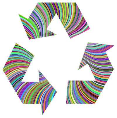 Prismatic Recycling Symbol clipart