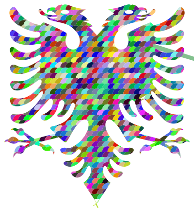 Prismatic Scales Double Headed Eagle clipart