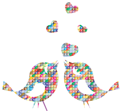 Prismatic Scales Love Birds clipart