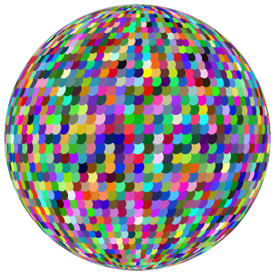 Prismatic Sequined Sphere clipart