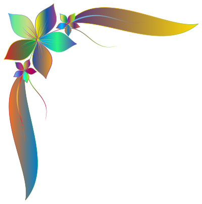 Prismatic Simple Corner Ornament 2 clipart