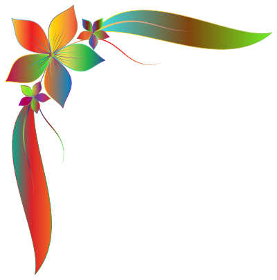 Prismatic Simple Corner Ornament clipart