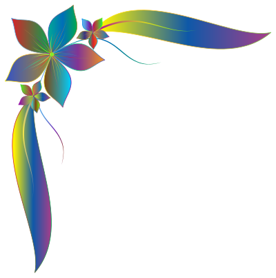 Prismatic Simple Corner Ornament 3 clipart