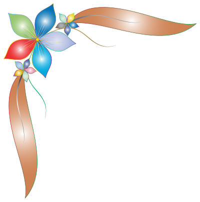 Prismatic Simple Corner Ornament 4 clipart