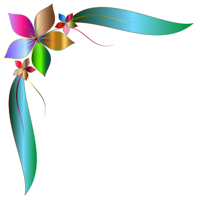 Prismatic Simple Corner Ornament 5 clipart