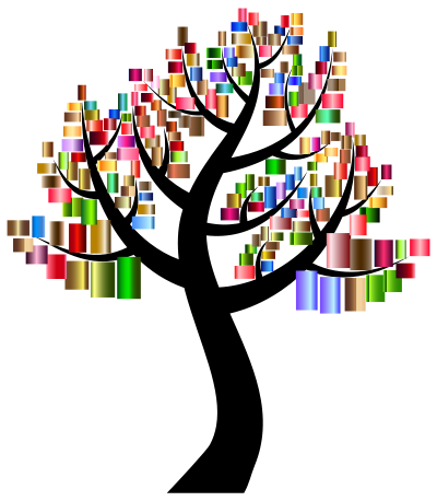 Prismatic Simple Squares Tree clipart