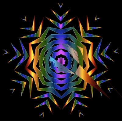 Prismatic Snowflake 2 clipart