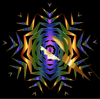 Prismatic Snowflake 2 Variation 2 clipart