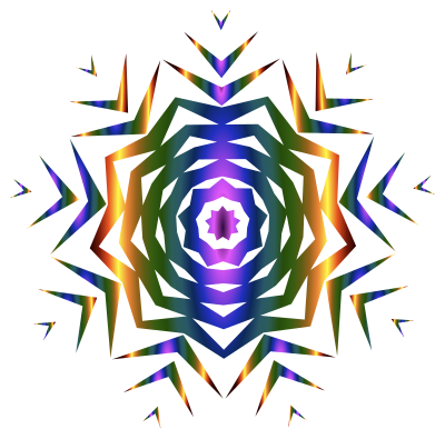 Prismatic Snowflake clipart