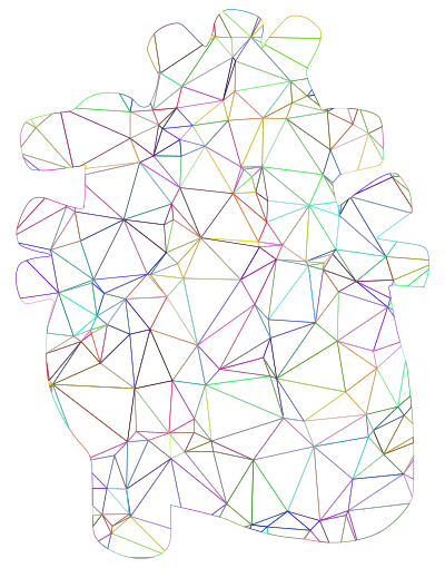 Prismatic Spacefem Low Poly Wireframe Heart clipart