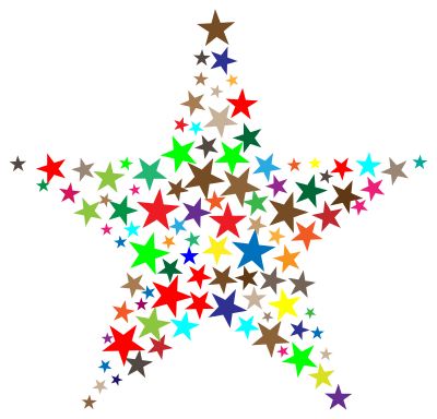 Prismatic Star Fractal clipart