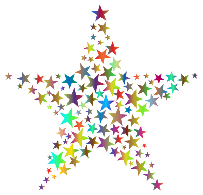 Prismatic Star Fractal 3 clipart