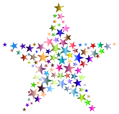 Prismatic Star Fractal 4 clipart