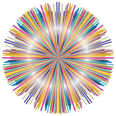 Prismatic Star Line Art 2 clipart