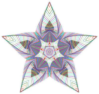 Prismatic Star Line Art 3 clipart