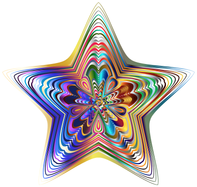 Prismatic Star Line Art 6 No Background clipart