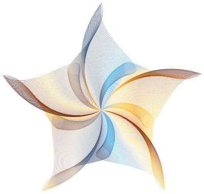 Prismatic Star Line Art Variation 2 clipart