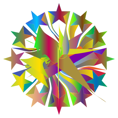 Prismatic Starburst Vortex 3 clipart