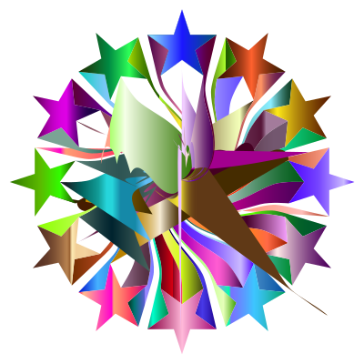 Prismatic Starburst Vortex 4 clipart