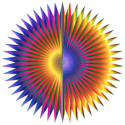 Prismatic Steamcoded Star clipart
