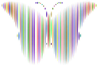 Prismatic Stylized Butterfly 2 clipart
