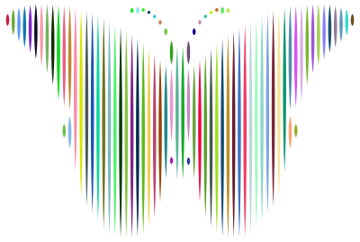 Prismatic Stylized Butterfly clipart