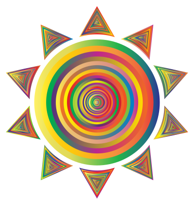 Prismatic Sun Icon clipart