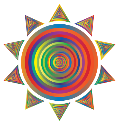Prismatic Sun Icon Variation 2 clipart