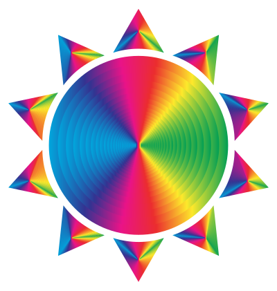 Prismatic Sun Icon Variation 7 clipart