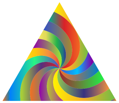 Prismatic Swirly Triangle clipart
