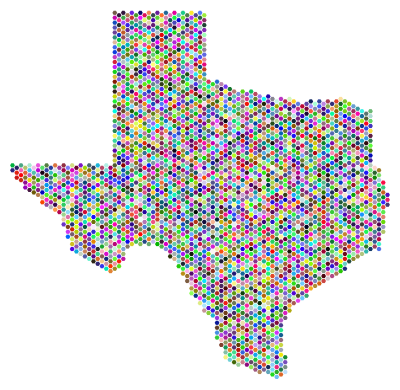Prismatic Texas Hexagonal Mosaic clipart