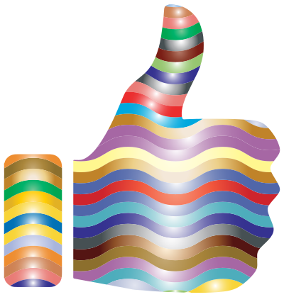 Prismatic Thumbs Up 2 clipart