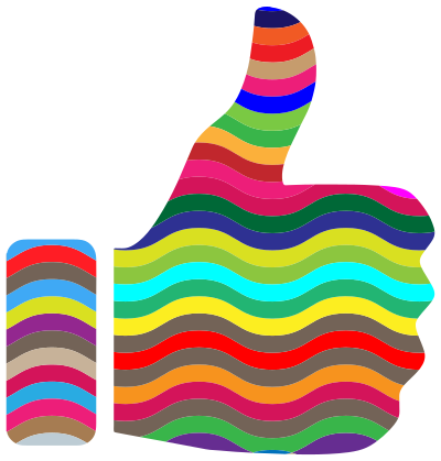 Prismatic Thumbs Up clipart