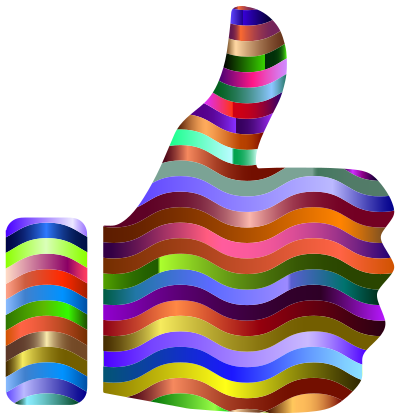 Prismatic Thumbs Up 6 clipart