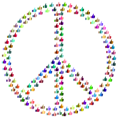 Prismatic Thumbs Up Peace 4 clipart