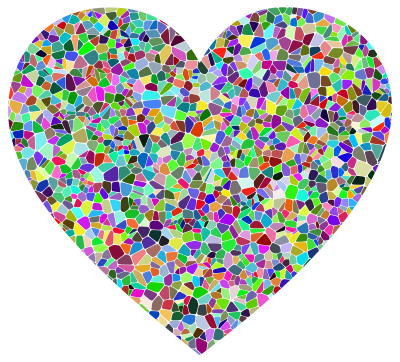 Prismatic Tiled Heart clipart