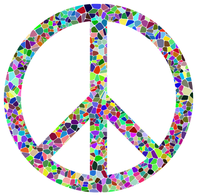 Prismatic Tiled Peace Sign clipart