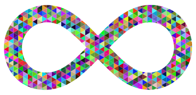 Prismatic Triangular Infinity Symbol clipart