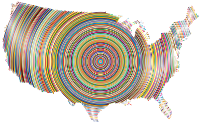 Prismatic United States Concentric Circles 2 clipart