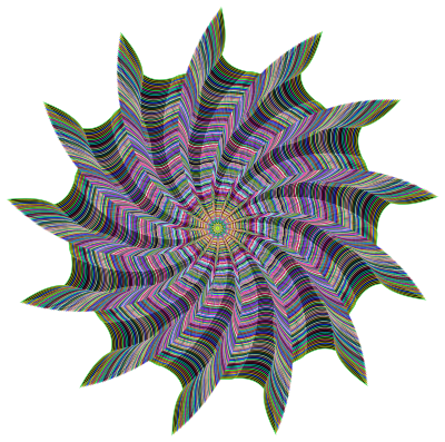 Prismatic Vortex Line Art clipart